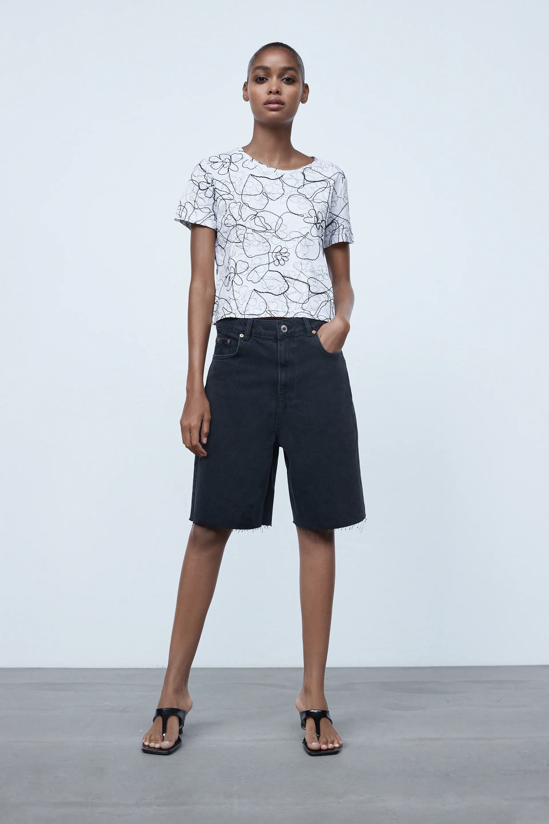 

Футболка Zara  бело черный 5070628250, Футболка Zara S бело черный 5070628250