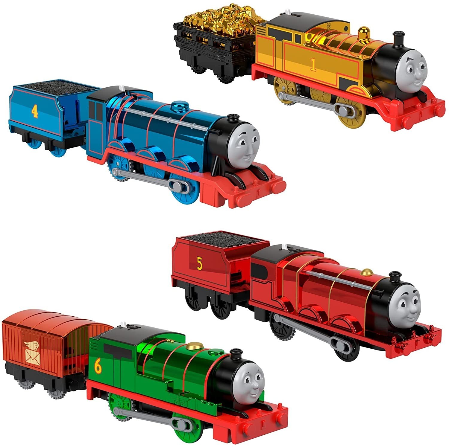 

Игровой набор моторизованных паравозиков Томас Fisher-Price Thomas & Friends Thomas, Percy, James & Gordon (HCF70)