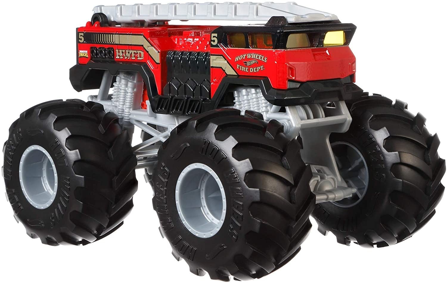 

Машинка Hot Wheels Monster Trucks 1:24 5 Alarm Пожарная Монстр Трак (GBV34)