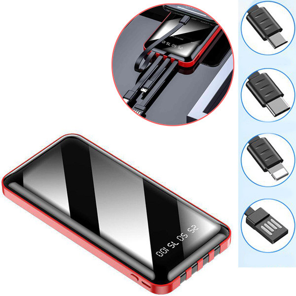 

Павер банк 4 в 1 Power Bank 4in1 30000 mAh Красный
