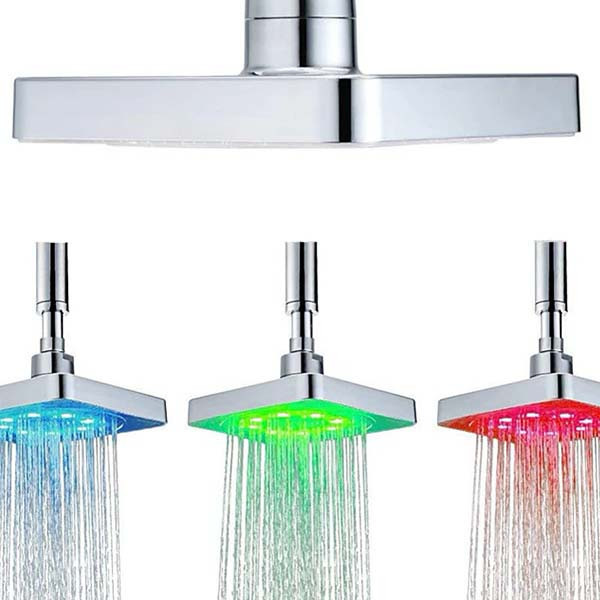 

Насадка для душа светодиодная квадратная 7 цветов Shower Head (П- 479)