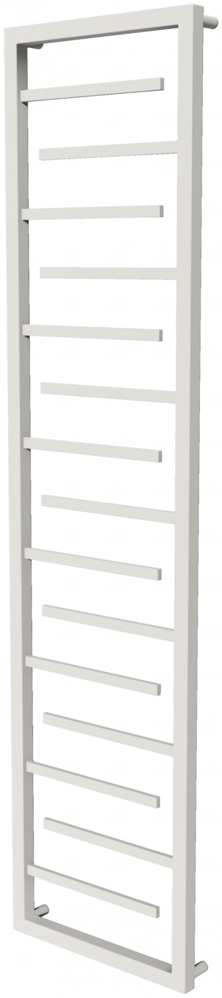 

Белая сушилка для полотенец Prestige 15 RAL9016 лесенка 1650x430, white