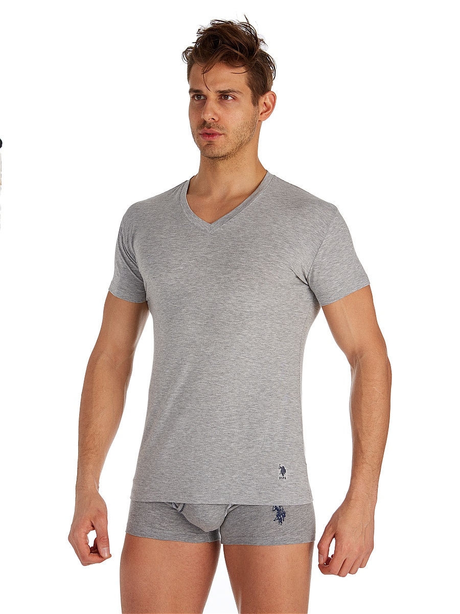 

Домашняя одежда U.S. Polo Assn - Футболка мужская 80086 серая, М 1шт