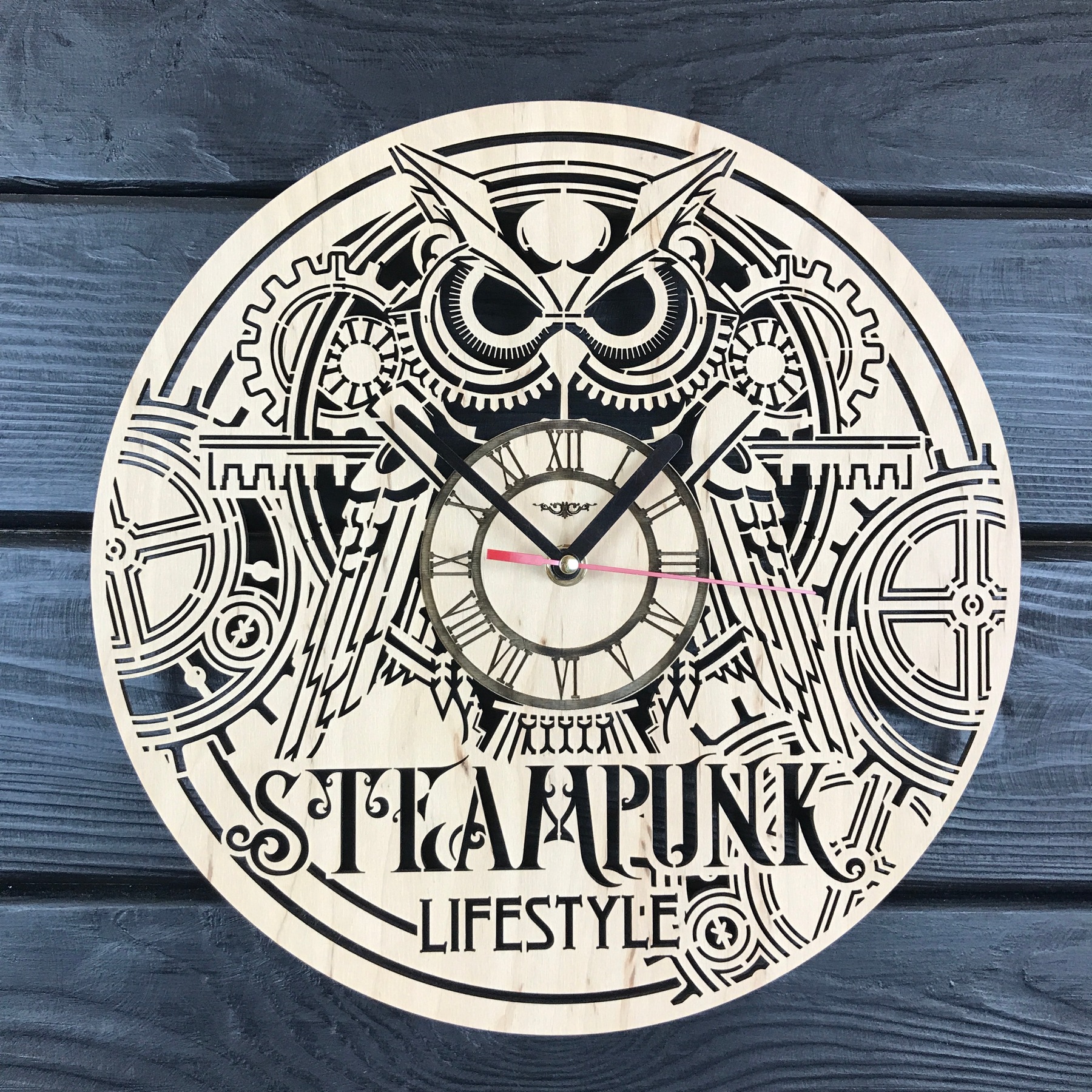 

Концептуальные деревянные часы в интерьер Steampunk CL-0547