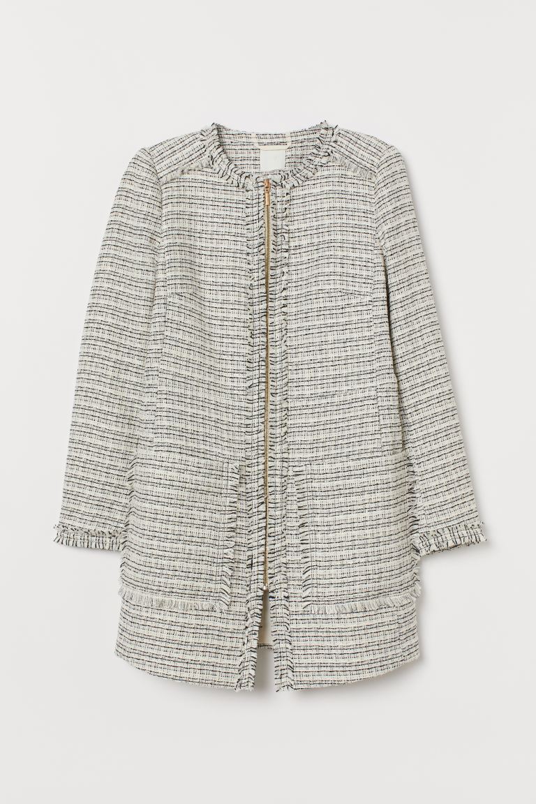 

Пальто из букле H&M  Кремовый/Клетка, Пальто из букле H&M 38 Кремовый/Клетка