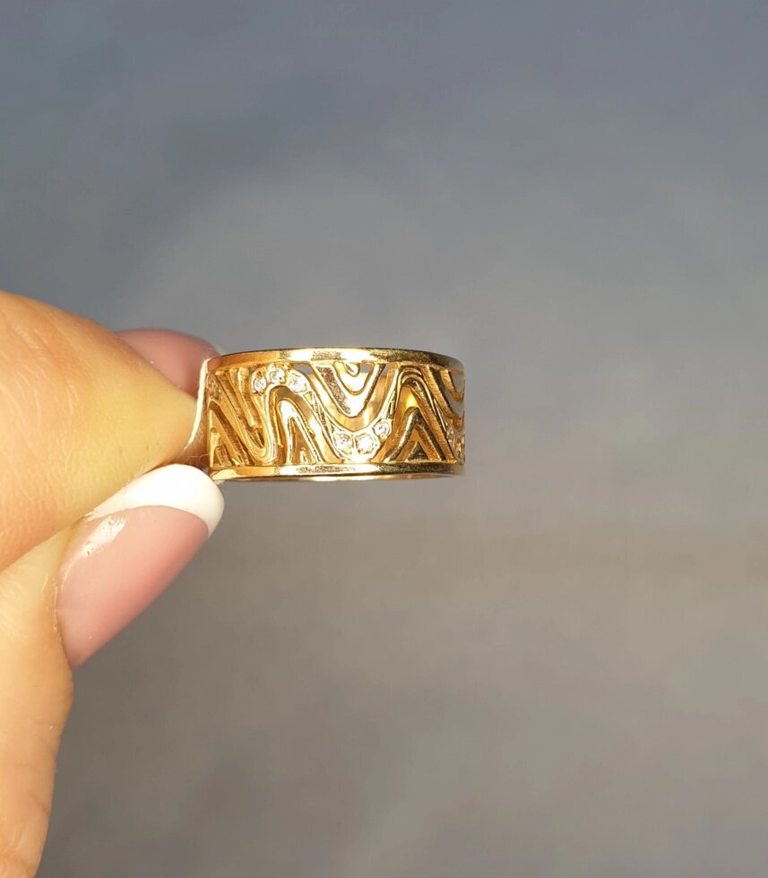 

Кольцо позолоченное с кубическим цирконием 21 4 г