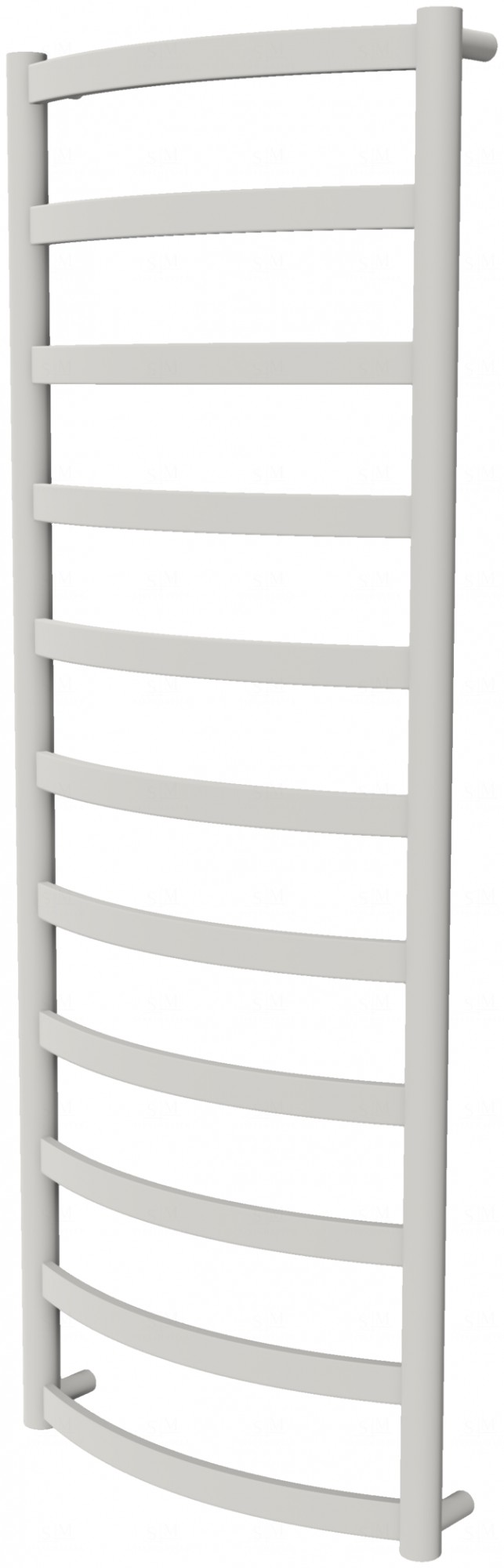 

Белая сушилка для полотенец Maxima 11 RAL9016 лесенка 1150x432, white