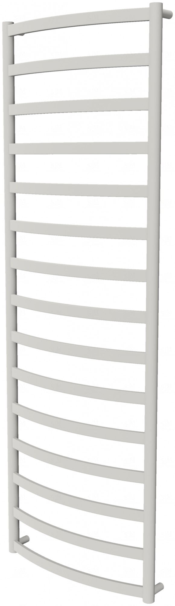 

Белая сушилка для полотенец Maxima 15 RAL9016 лесенка 1550x532, white