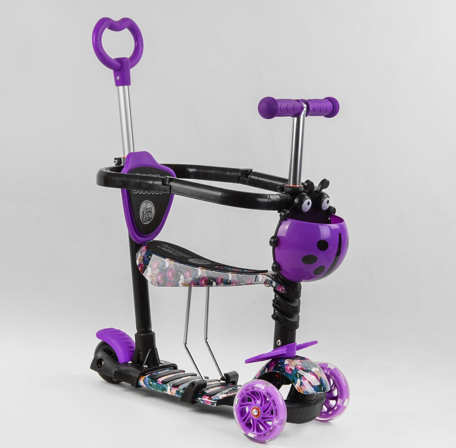 

Самокат 5 в 1 Best Scooter 7864 Black Purple (7864)