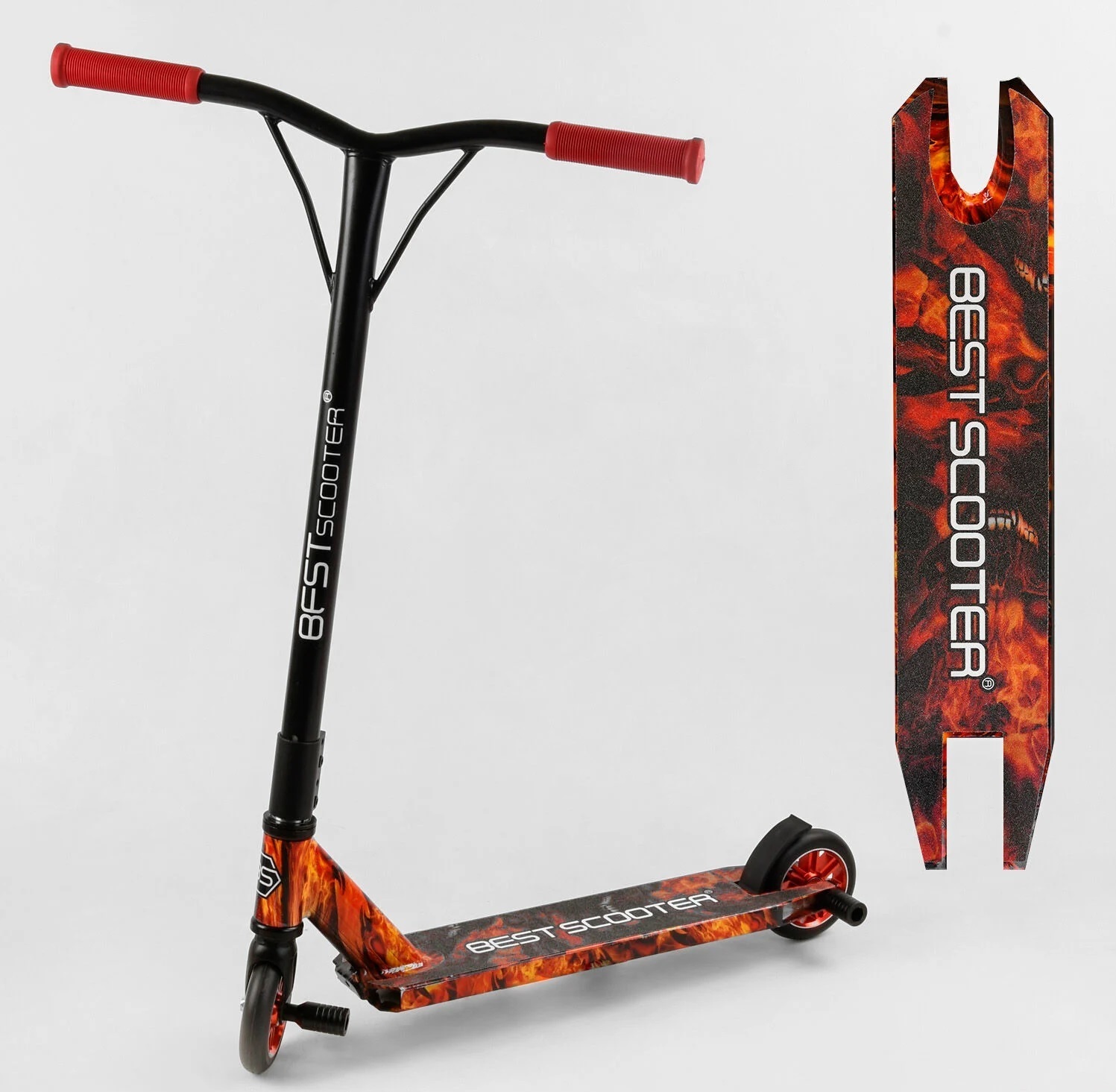 

Самокат трюковый Best Scooter HIC-система, с пеги 73813 Red (73813)