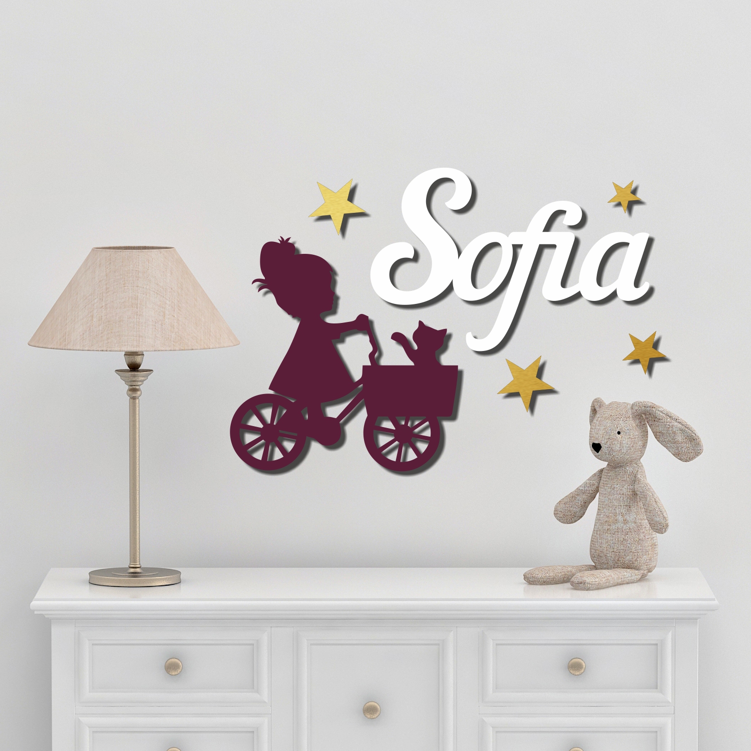 

Настенное детское панно из дерева для девочки WD-1060