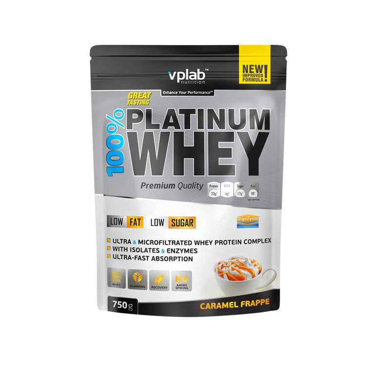 

Изолят сывороточного протеина VP Lab Nutrition "100% Platinum Whey" Карамельный фраппе (750г)