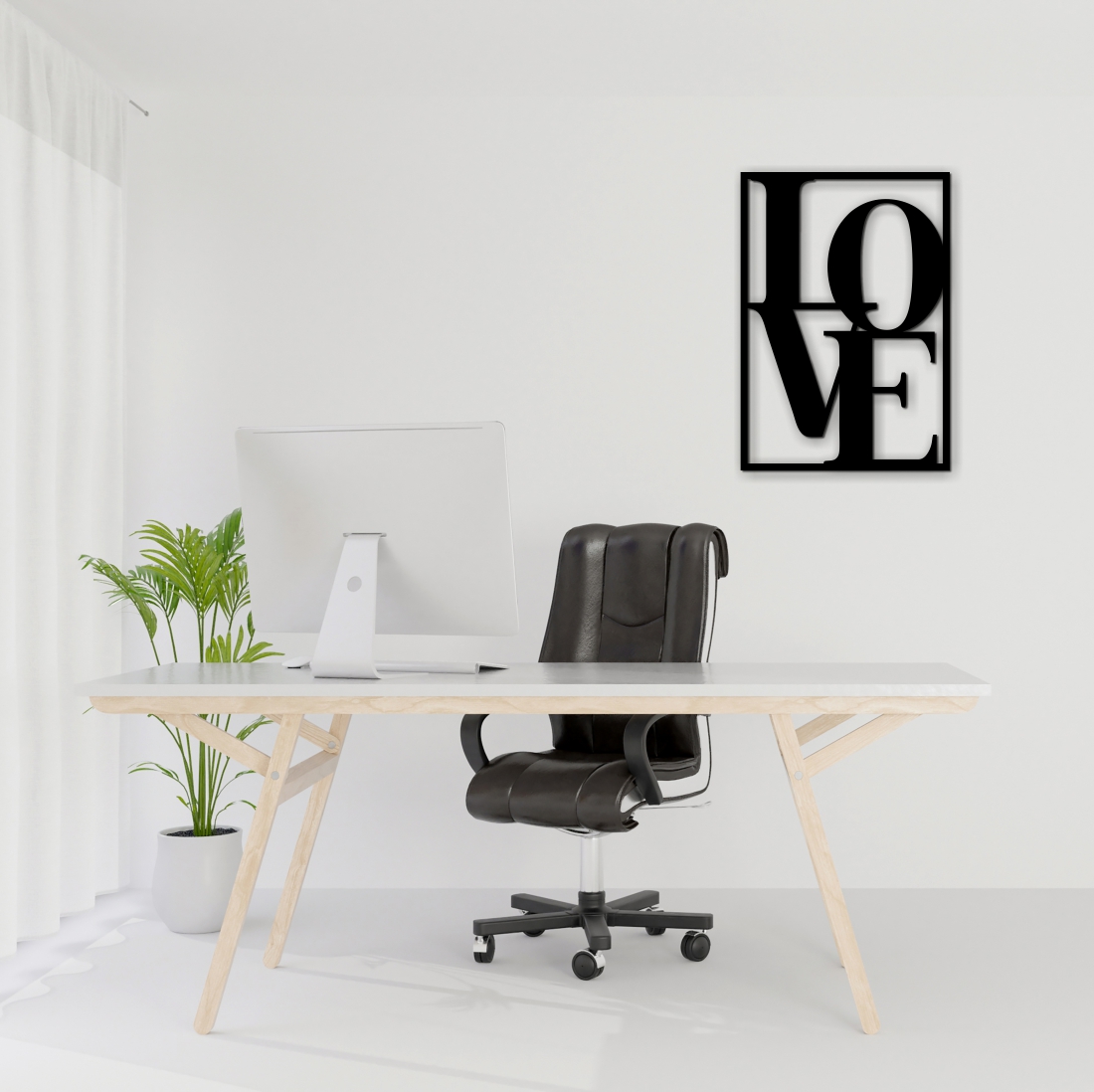 

Оригинальное декоративное панно на стену из дерева «Love» 7Arts WD-1700