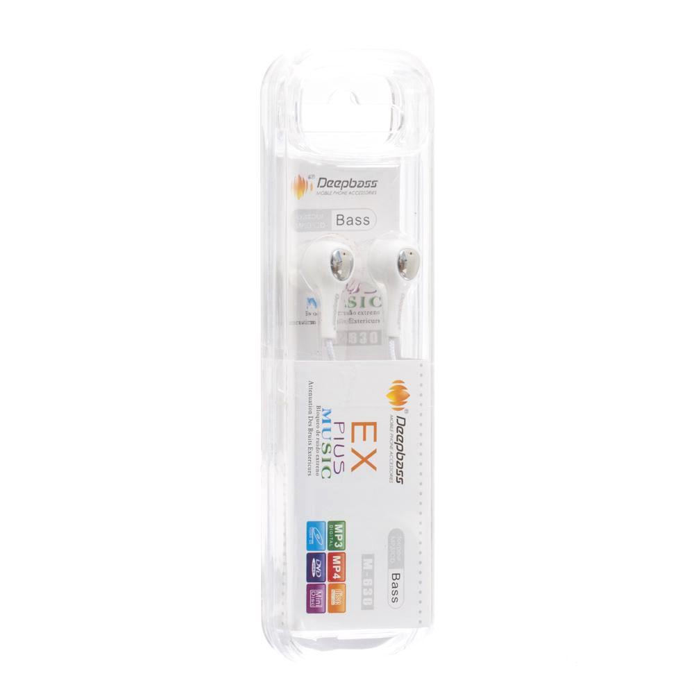 

Наушники Mp3 Deepbass M-630 New Тканевый Провод White