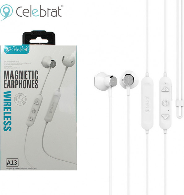 

Наушники Celebrat A13 Bluetooth White