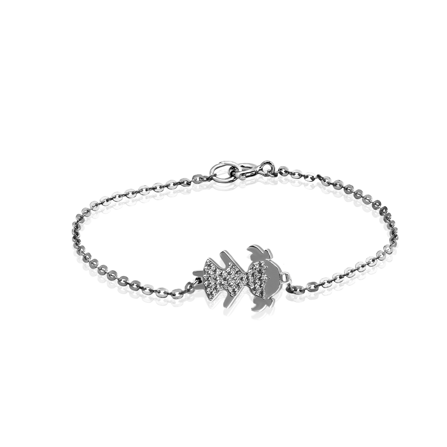 

Браслет Qzsilver (905-00818) Серебро Белый Фианит белый 16 размер