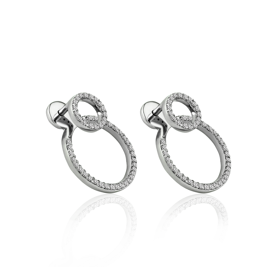 

Серьги Qzsilver (902-00943) Серебро Белый Фианит белый