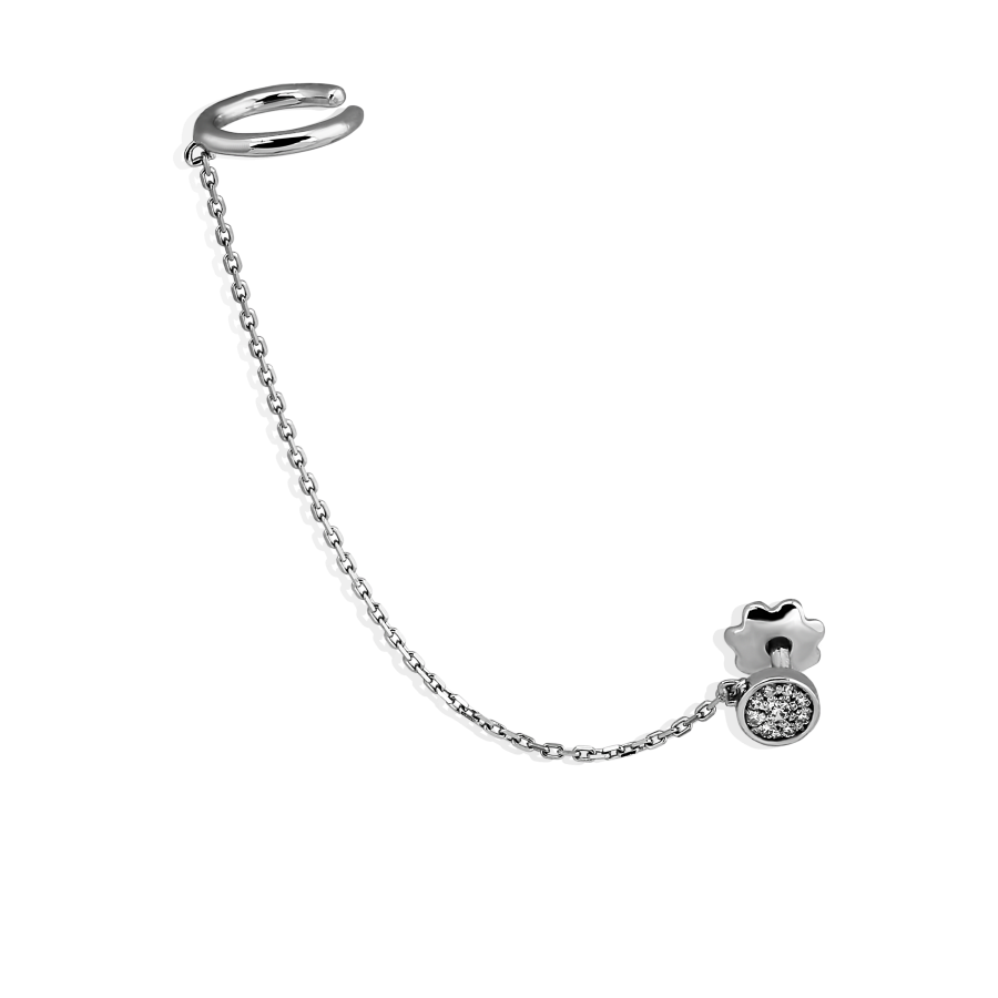 

Серьги Qzsilver (902-00898) Серебро Белый Фианит белый