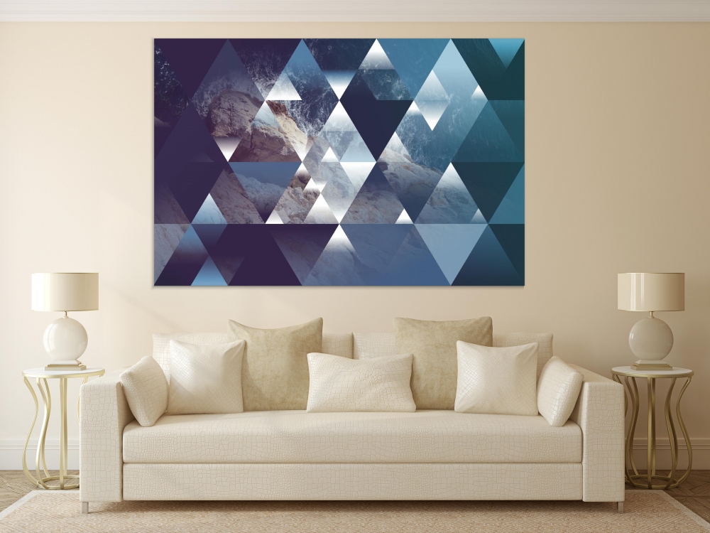 

Картина на холсте Абстракция Abstract Marine Geometric 50х65 см.