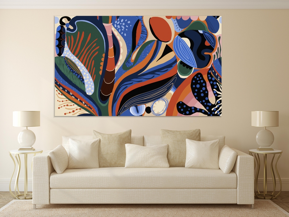

Картина на холсте Абстракция Exotic Drawing 75х100 см.