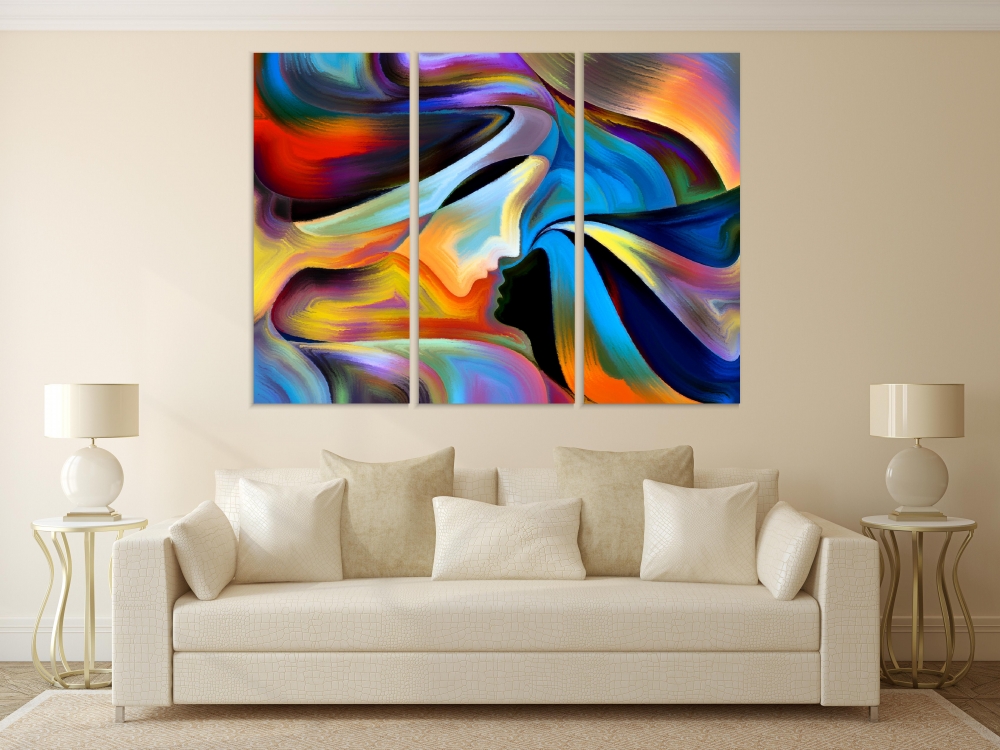 

Картина на холсте Модульные Модульная картина Colors Of Fate Series 3 картины 60х120 см.