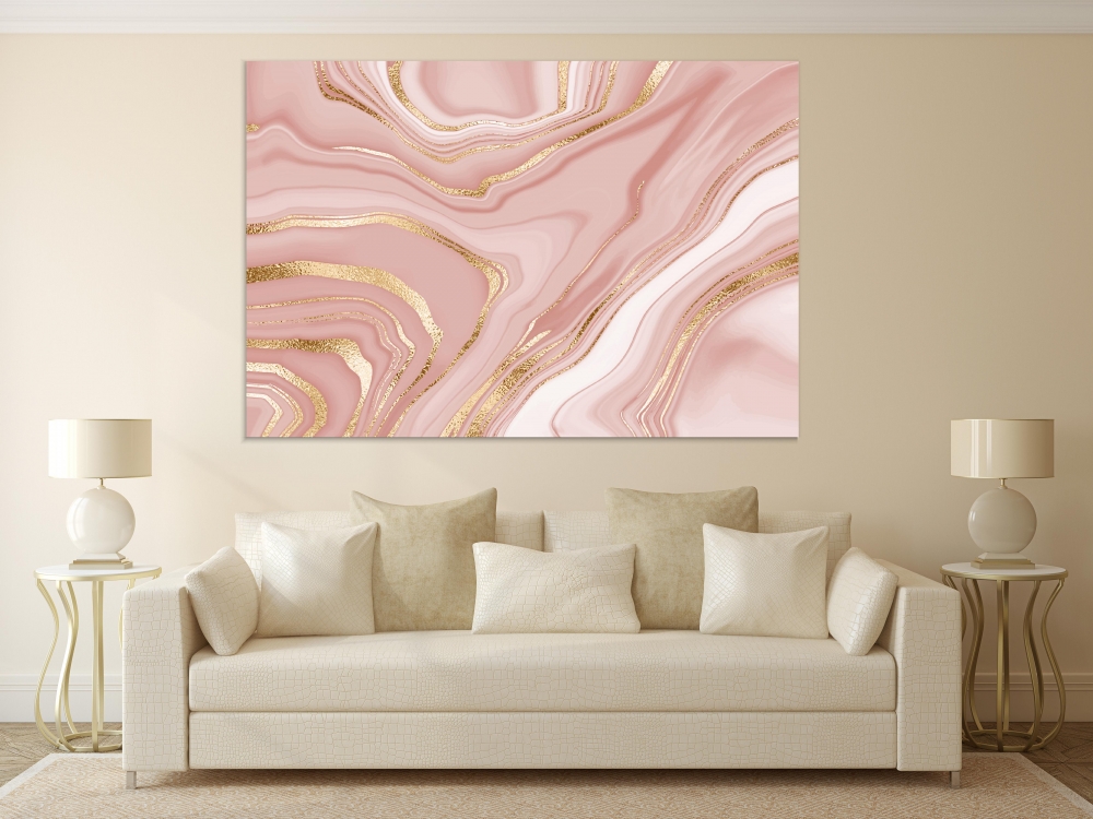 

Картина на холсте Абстракция Golden Splash 110х150 см.