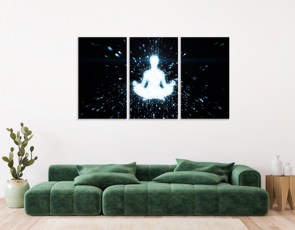 

Картина на холсте Модульные Модульная картина The Energy Of Meditation 3 картины 30х60 см.