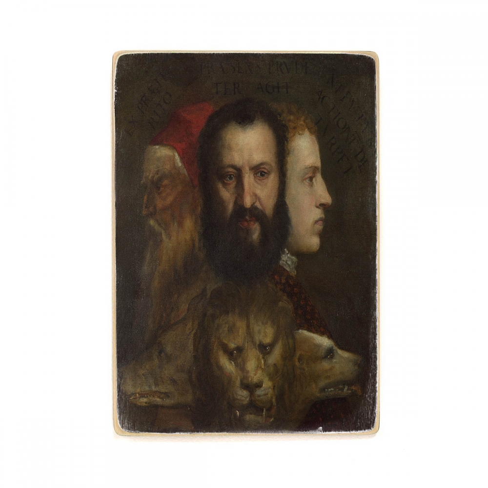 

Деревянный постер Искусство Titian and workshop - An Allegory of Prudence А2