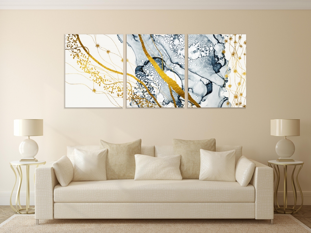 

Картина на холсте Модульные Модульная картина Abstract Clouds 3 картины 60х120 см.