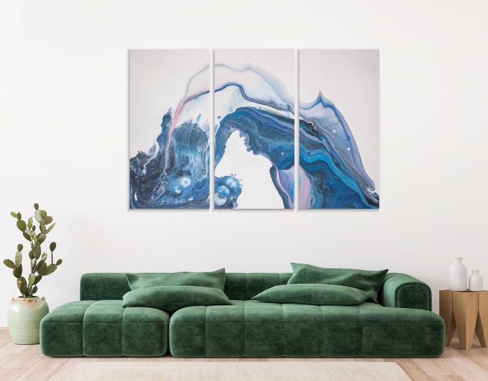 

Картина на холсте Модульные Модульная картина Acrylic Paint Abstract 3 картины 25х50 см.