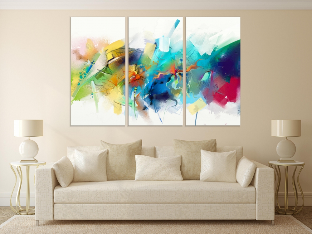 

Картина на холсте Модульные Модульная картина Abstract Texture Painting 3 картины 45х90 см.
