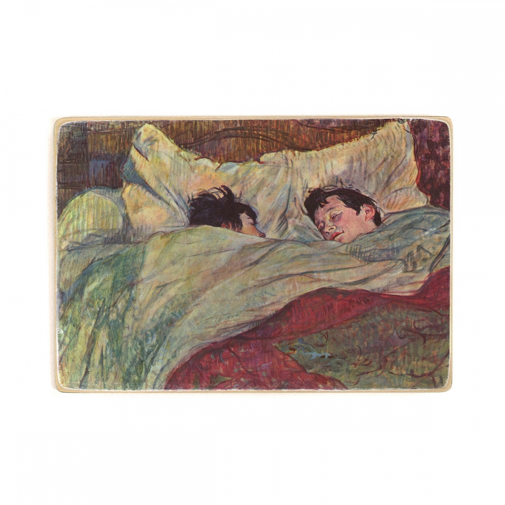 

Деревянный постер Искусство Henri de Toulouse Lautrec - The Bed А1