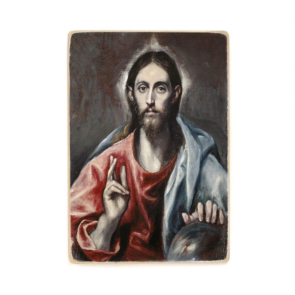 

Деревянный постер Искусство El Greco (Domenikos Theotokopoulos) - Christ Blessing -The Saviour of the World А1