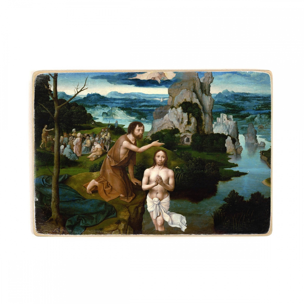 

Деревянный постер Искусство Joachim Patinir - The Baptism of Christ (1515) А2