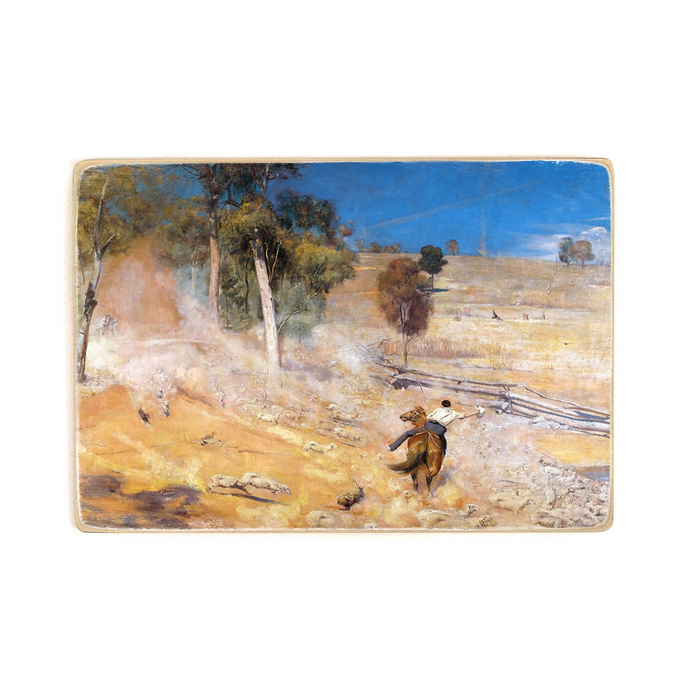 

Деревянный постер Искусство A break away! - Tom Roberts (1891) А1