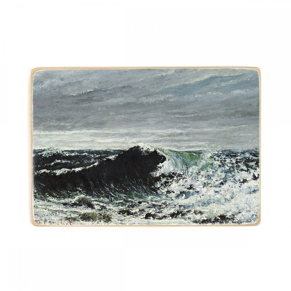 

Деревянный постер Искусство Gustave Courbet - The Wave А1