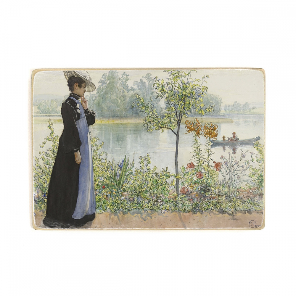 

Деревянный постер Искусство Carl Larsson - Karin by the shore А2