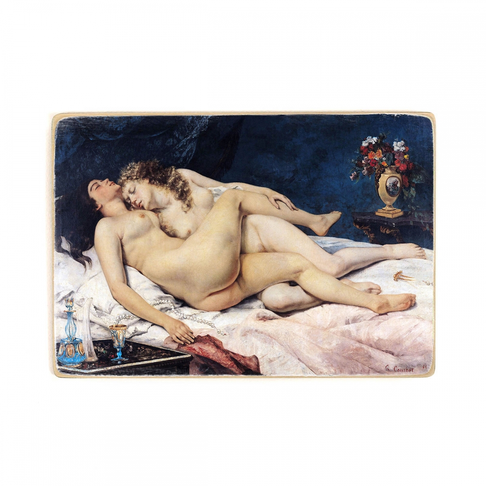 

Деревянный постер Искусство The Sleepers - Gustave Courbet (1866) А1