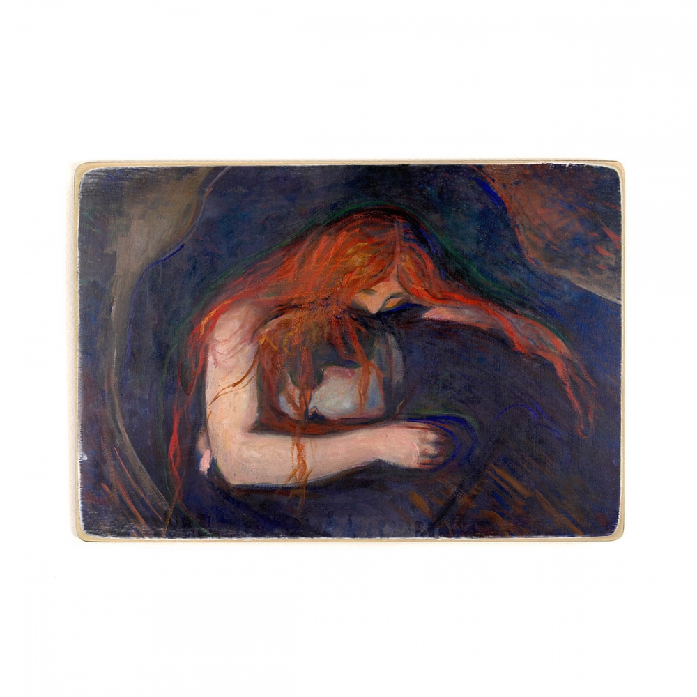 

Деревянный постер Искусство Edvard Munch - Vampire А1