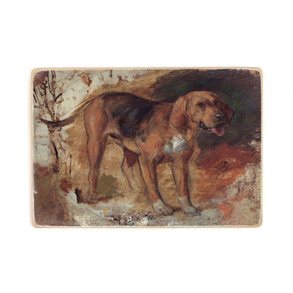 

Деревянный постер Искусство Holman Hunt - Study of a bloodhound А2
