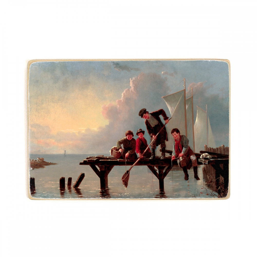 

Деревянный постер Искусство William Ranney - Boys Crabbing А1