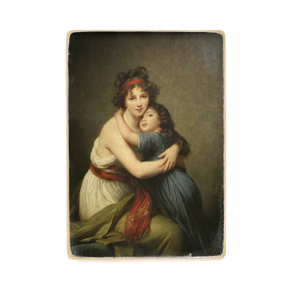 

Деревянный постер Искусство Élisabeth Vigée-Lebrun - Self-Portrait with Daughter (1789) А1