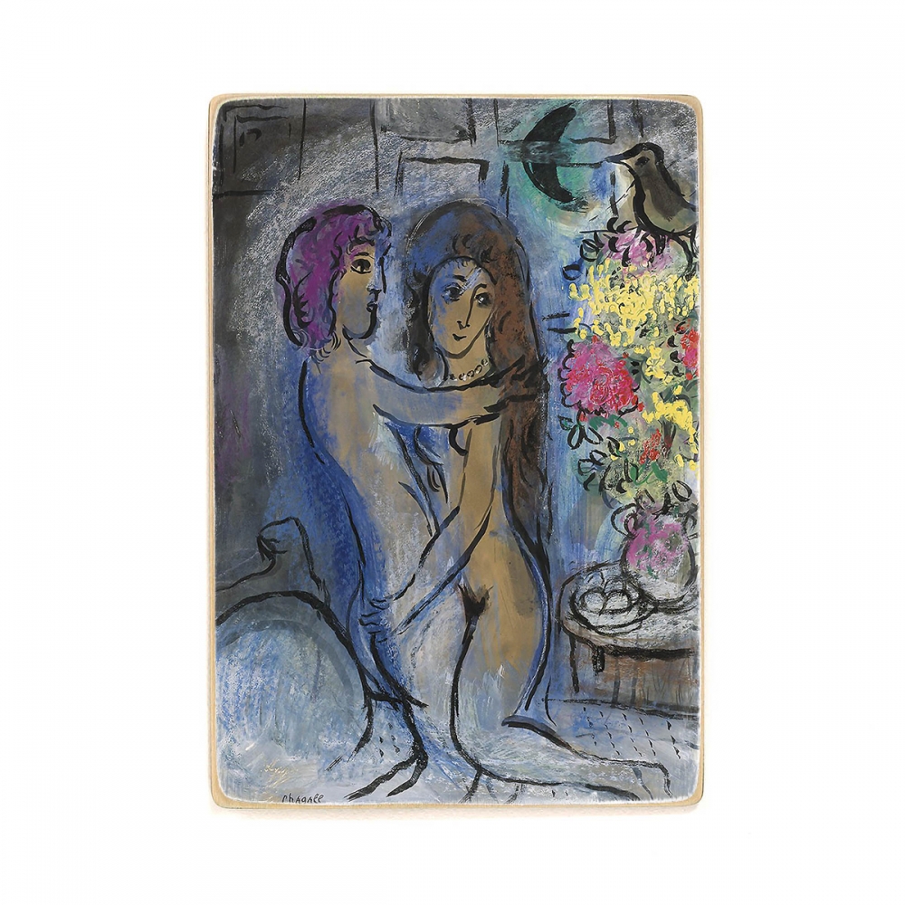 

Деревянный постер Искусство The Blue Couple - Marc Chagall А2