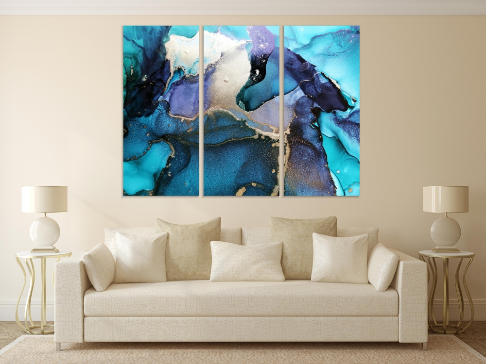 

Картина на холсте Модульные Модульная картина Abstract Mosaic 3 картины 30х60 см.