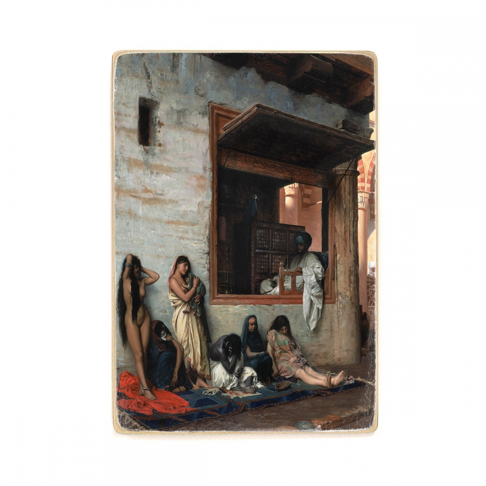 

Деревянный постер Искусство Jean-Léon Gérôme - The Slave Market А1