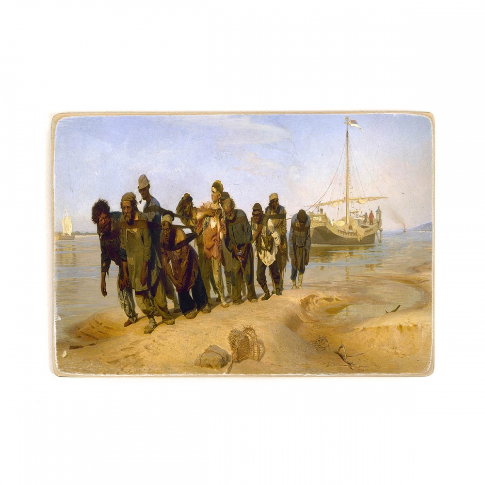 

Деревянный постер Искусство Ilya Repin - Barge Haulers on the Volga А2