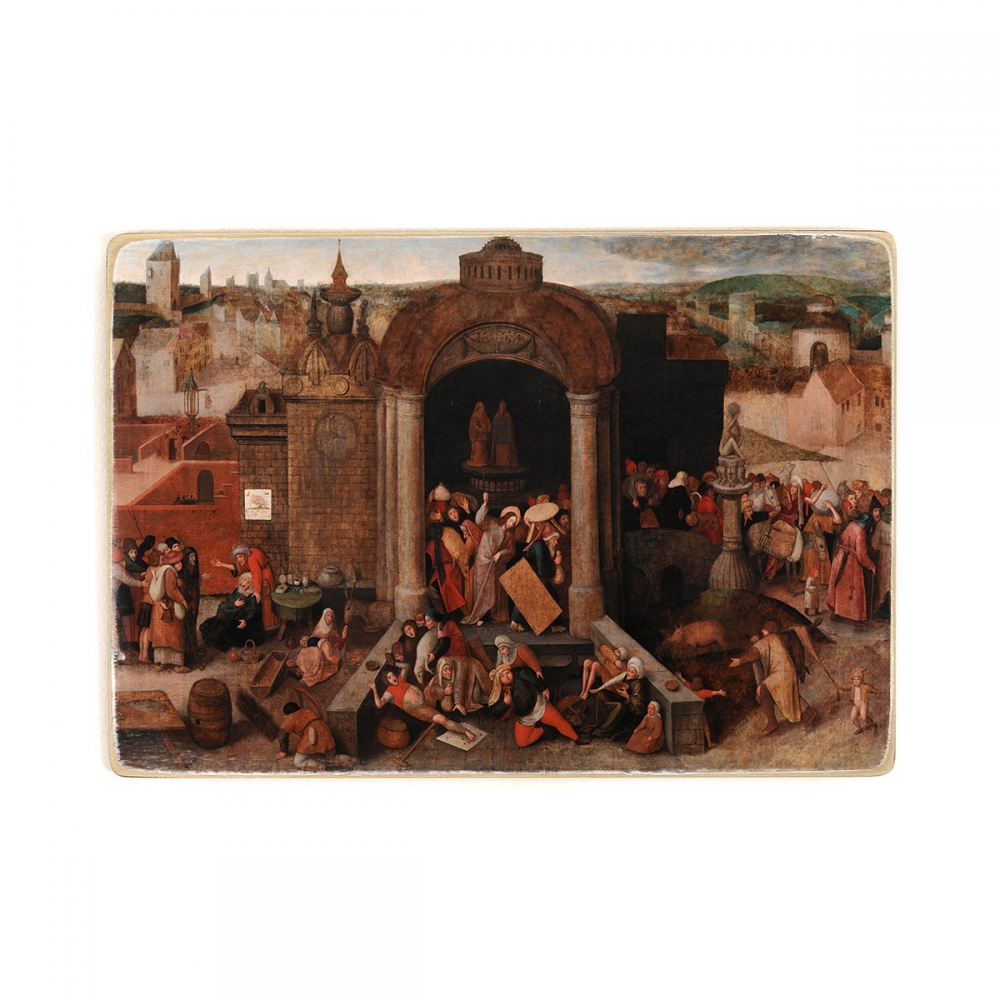 

Деревянный постер Искусство Pieter Bruegel the Elder - Christ Driving the Traders from the Temple А1