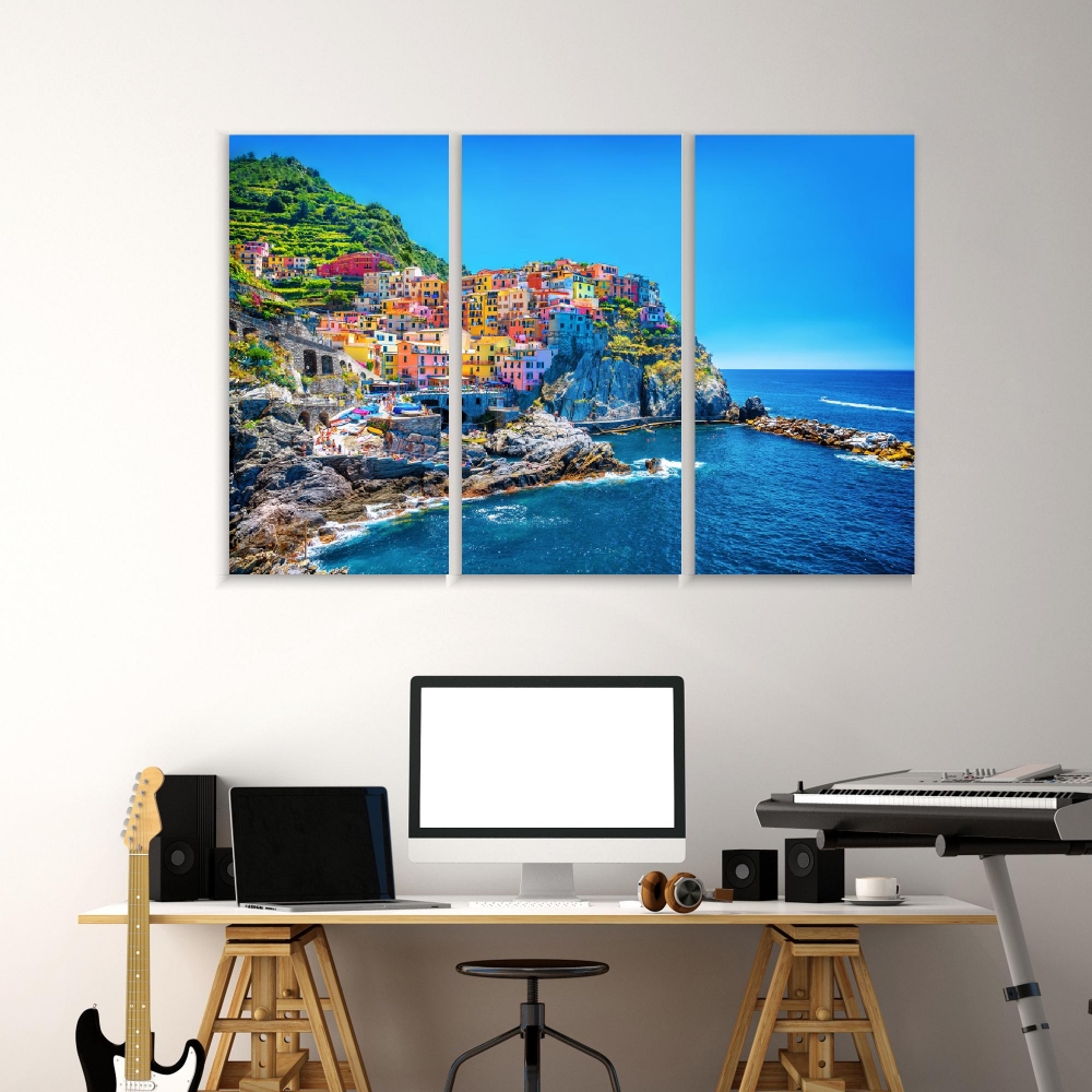 

Картина на холсте Модульные Модульная картина Cinque Terre 3 картины 25х50 см.