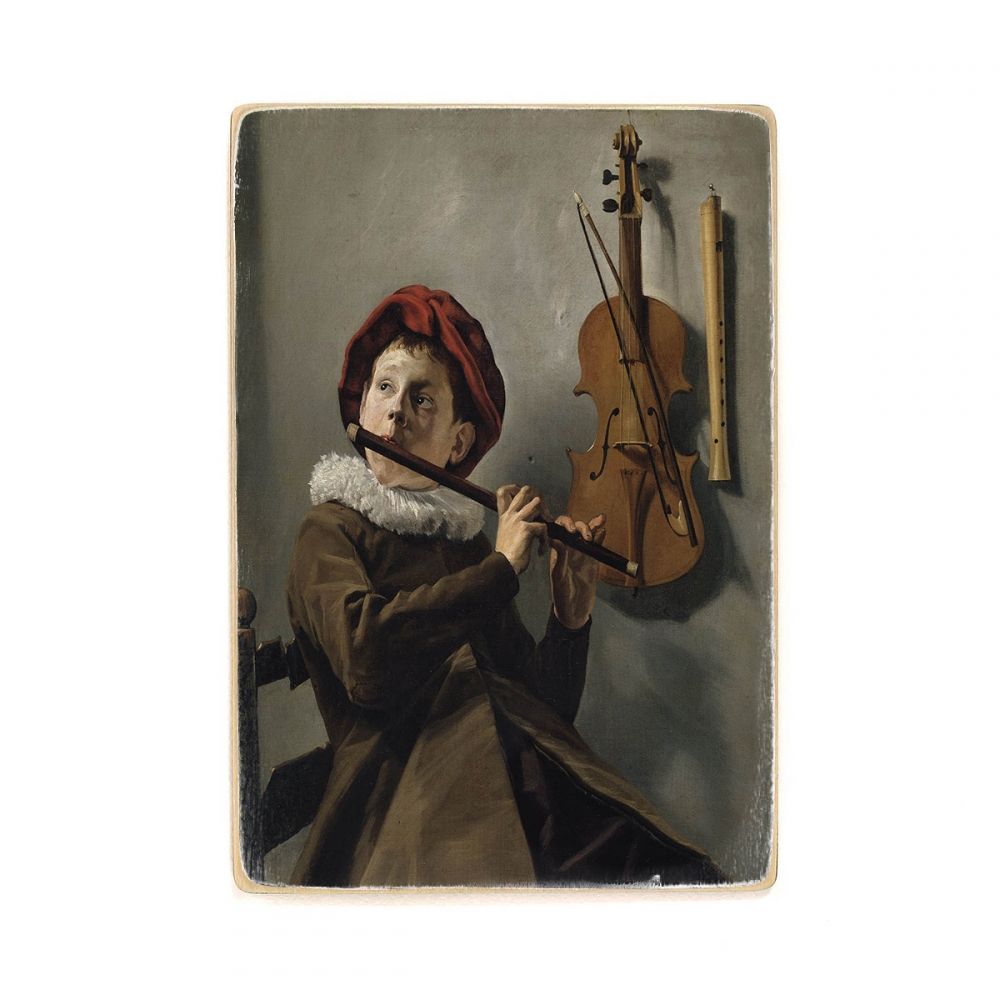 

Деревянный постер Искусство Judith Leyster - Boy playing the Flute А1