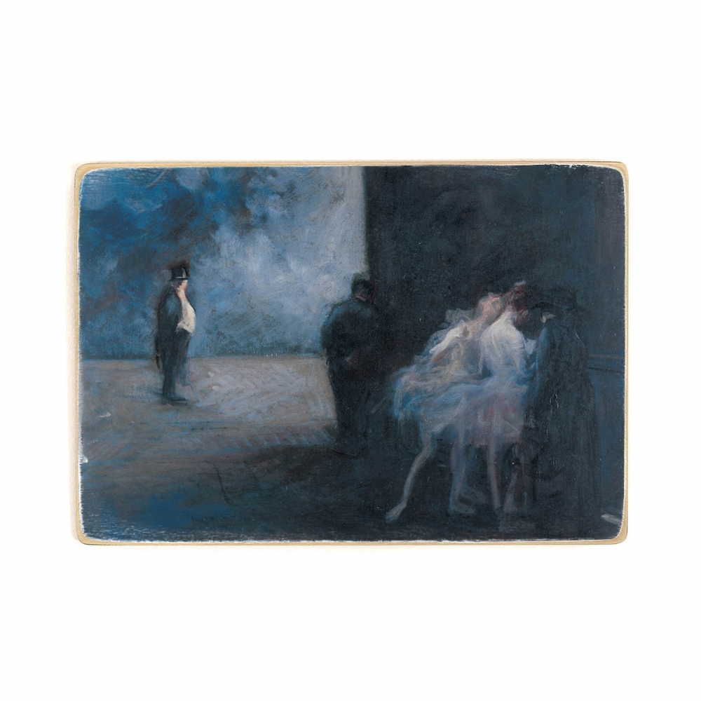 

Деревянный постер Искусство Jean-Louis Forain - Backstage―Symphony in Blue А1